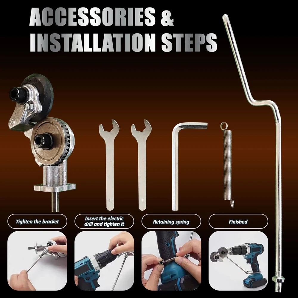 1/2Pcs Electric Drill Cutter Attachment Metal Double Headed Sheet Cutting Tools Cut Plate Punch Shears Drill Plate Cutter Set