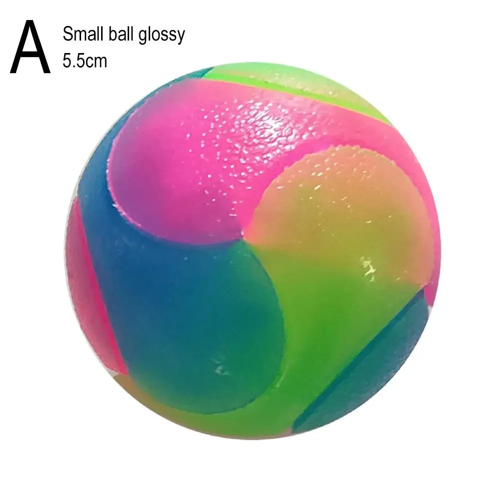 Pet Light Up Toy Ball Glowing LED Puppy Flashing Elastic Ball Toy Color Light TPR Ball Interactive Toys For Cats Small Dogs D8T4
