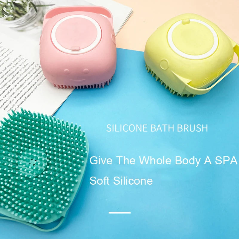 Pet Bathing Brush Soft Silicone Massager Shower Gel Bathing Brush Clean Tools Comb Dog Cat Cleaning Grooming Supplies
