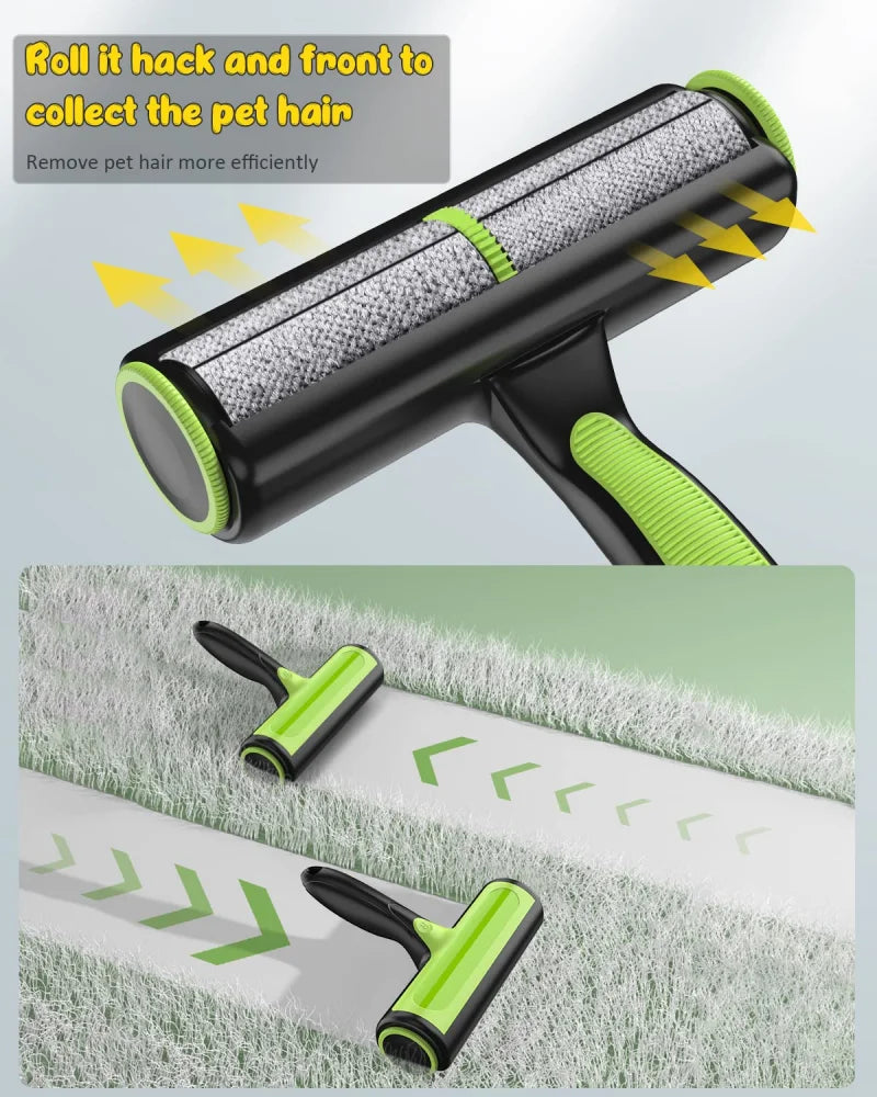 Pet Removes Hairs Cat and Dogs Green Cleaning Brush Fur Removing Animals Hair Brush Couch Sofa Carpets Clothing Combs Supplies