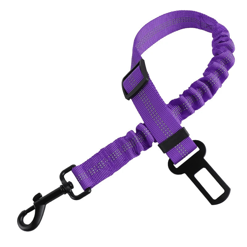 Pet Cat Dog Car Seat Belt Adjustable Safety Travel Clip Reflective Elastic Traction Rope French Bulldog Dog Accessories Supplies