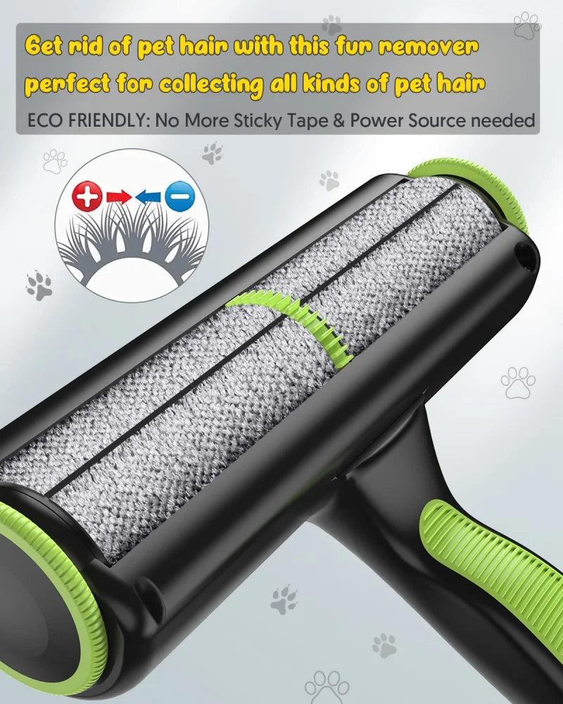 Pet Removes Hairs Cat and Dogs Green Cleaning Brush Fur Removing Animals Hair Brush Couch Sofa Carpets Clothing Combs Supplies