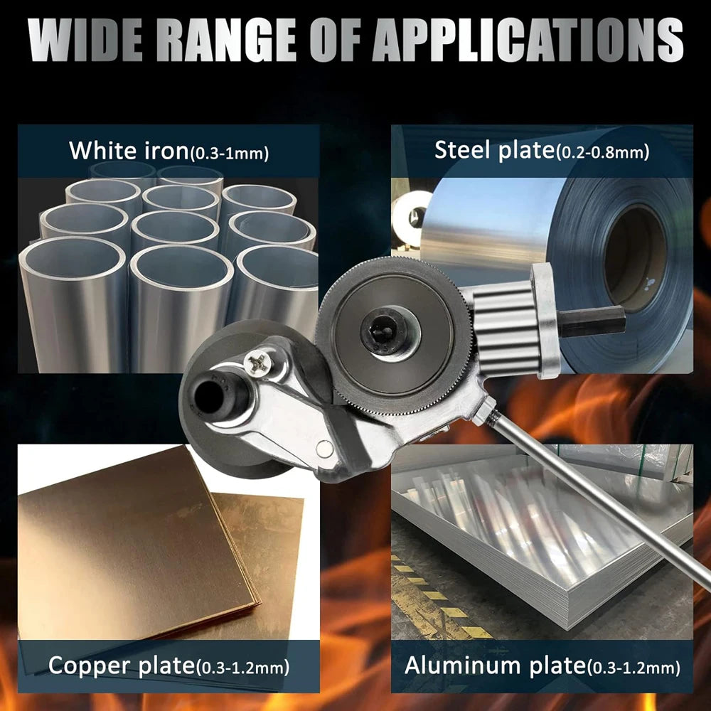 1/2Pcs Electric Drill Cutter Attachment Metal Double Headed Sheet Cutting Tools Cut Plate Punch Shears Drill Plate Cutter Set