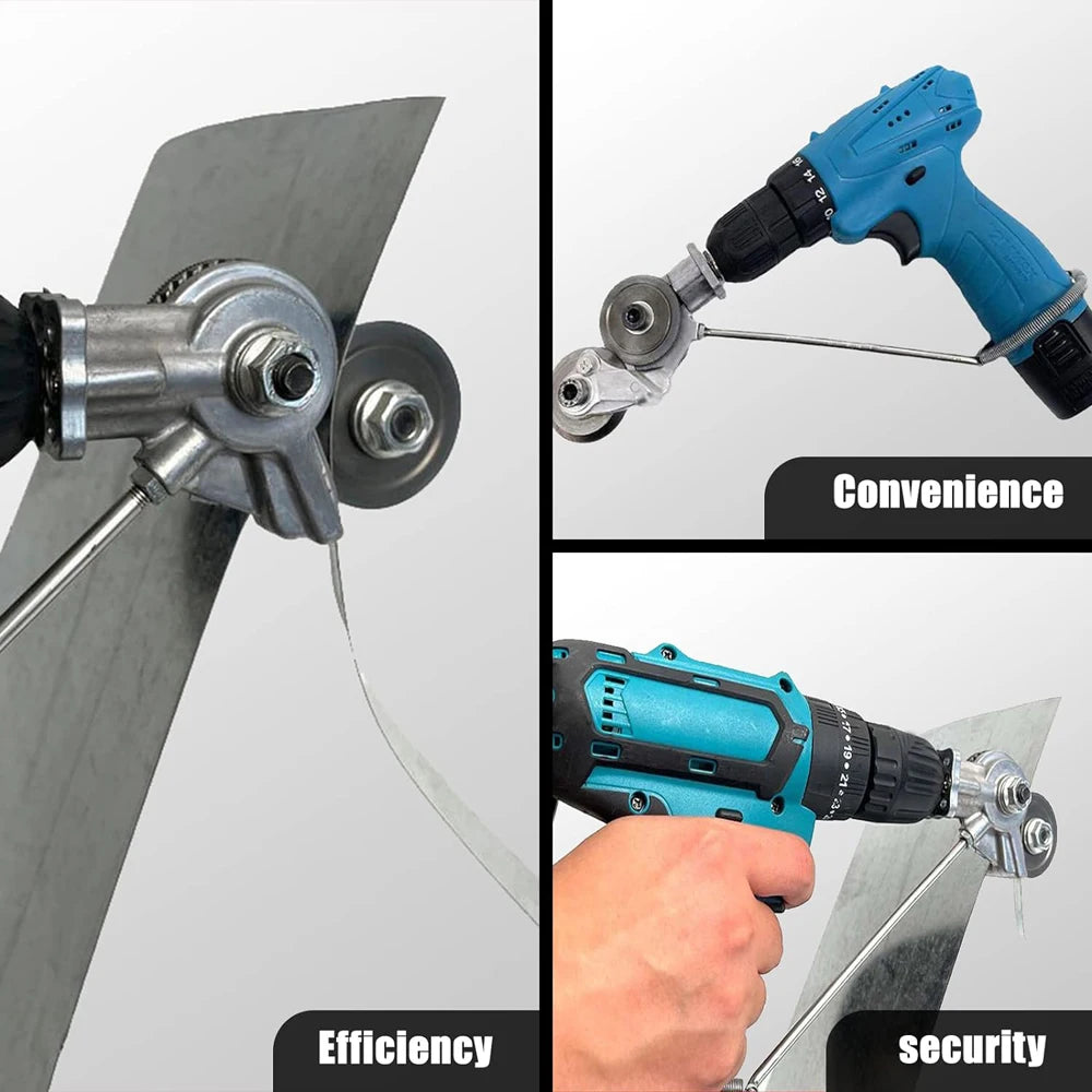 1/2Pcs Electric Drill Cutter Attachment Metal Double Headed Sheet Cutting Tools Cut Plate Punch Shears Drill Plate Cutter Set
