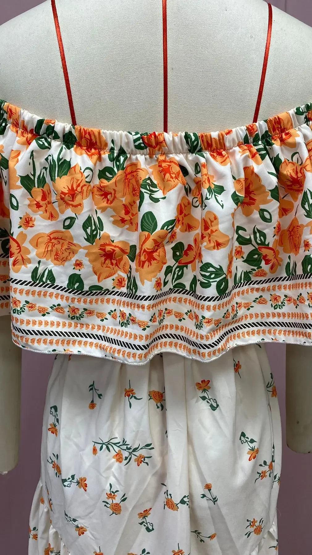 Amazon Off-shoulder Printing Long Dress New Arrival European American Foreign Trade Spring Summer Season Women Fashion