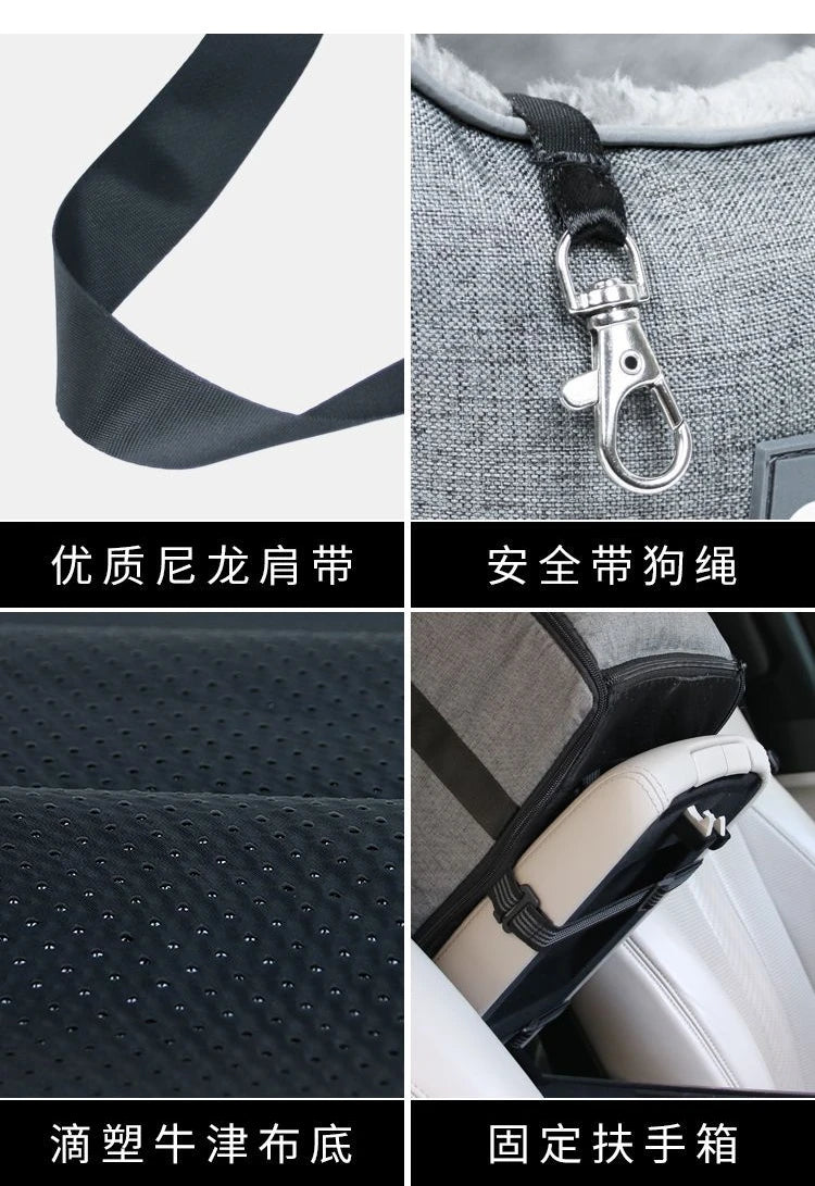 Portable Car Safety Pet Seat for Small Dogs Cat Travel Central Control Cat DogBed Transport Dog Carrier Protector Dog Bags