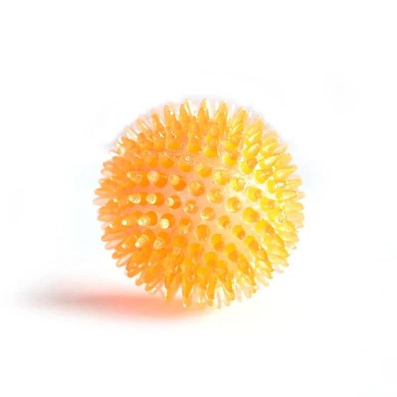 TPR Training Pet Teeth Chewing Toy Pet Dog Toys Puppy Sounding Toy Polka Squeaky Tooth Cleaning Ball for Small and Medium Dogs