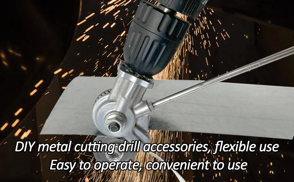 1/2Pcs Electric Drill Cutter Attachment Metal Double Headed Sheet Cutting Tools Cut Plate Punch Shears Drill Plate Cutter Set