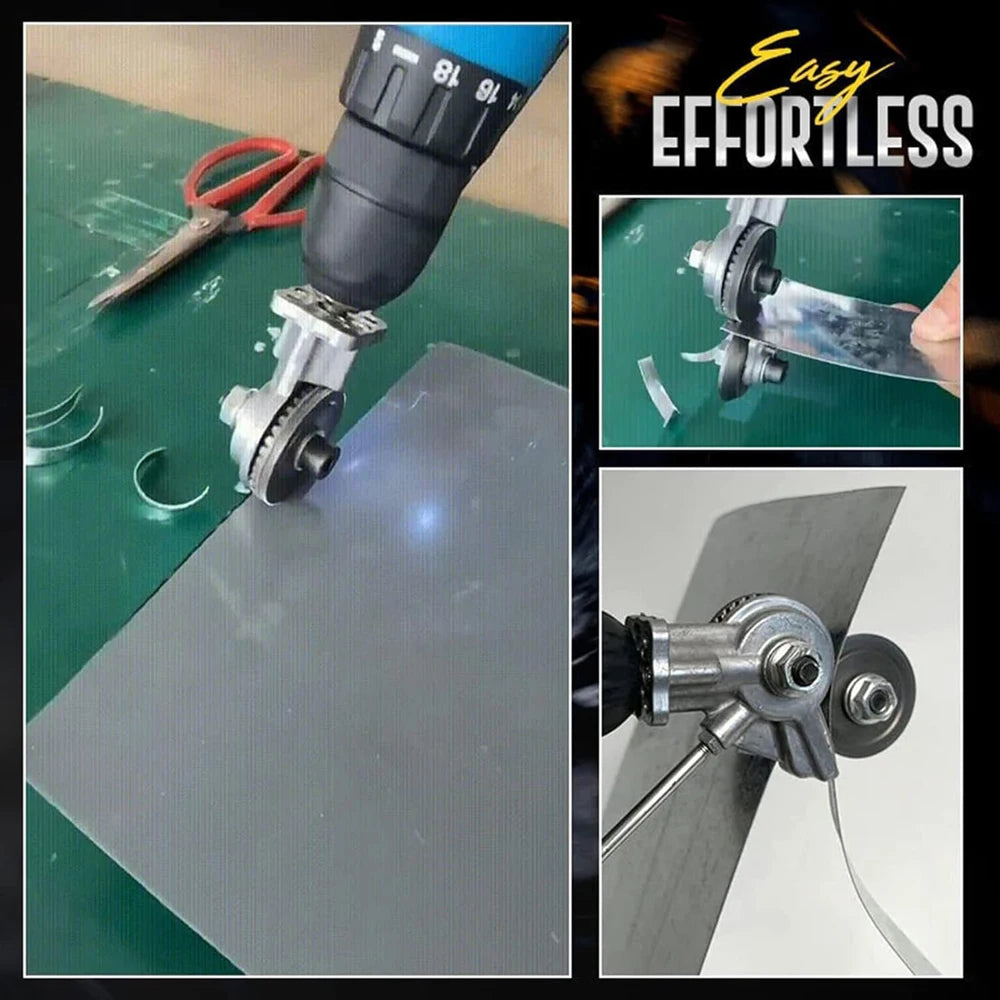 1/2Pcs Electric Drill Cutter Attachment Metal Double Headed Sheet Cutting Tools Cut Plate Punch Shears Drill Plate Cutter Set
