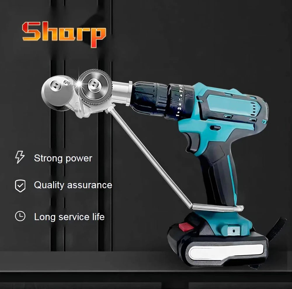 1/2Pcs Electric Drill Cutter Attachment Metal Double Headed Sheet Cutting Tools Cut Plate Punch Shears Drill Plate Cutter Set