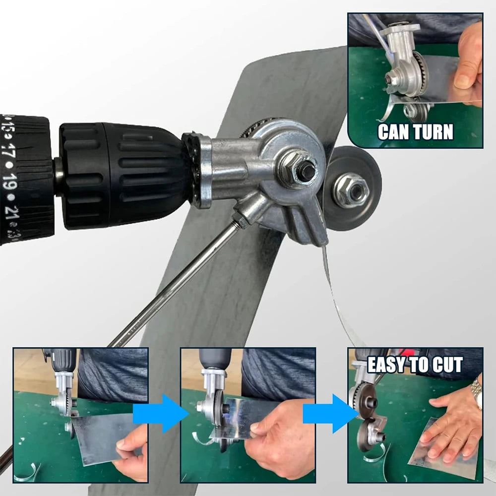 1/2Pcs Electric Drill Cutter Attachment Metal Double Headed Sheet Cutting Tools Cut Plate Punch Shears Drill Plate Cutter Set