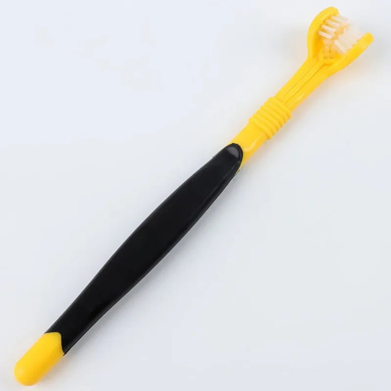 Dog Toothbrush Three Sided Pet Toothbrush Dog Teeth Cleaning Soft Hair Teeth Brush for Dogs Cat Mouth Cleaning Pet Products