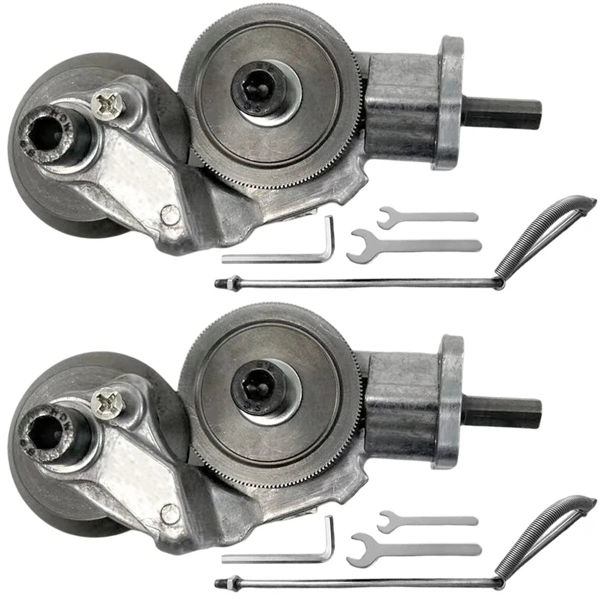 1/2Pcs Electric Drill Cutter Attachment Metal Double Headed Sheet Cutting Tools Cut Plate Punch Shears Drill Plate Cutter Set