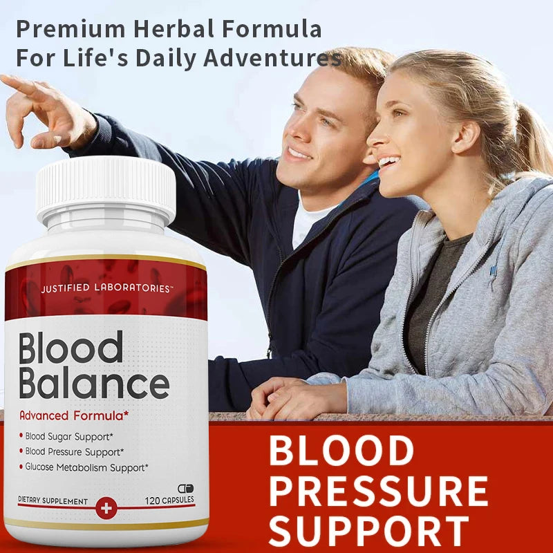 Blood Balancing Supplements - Balance Blood Sugar, Blood Pressure, Heart Health,Glucose Metabolism Support - 120 Capsules