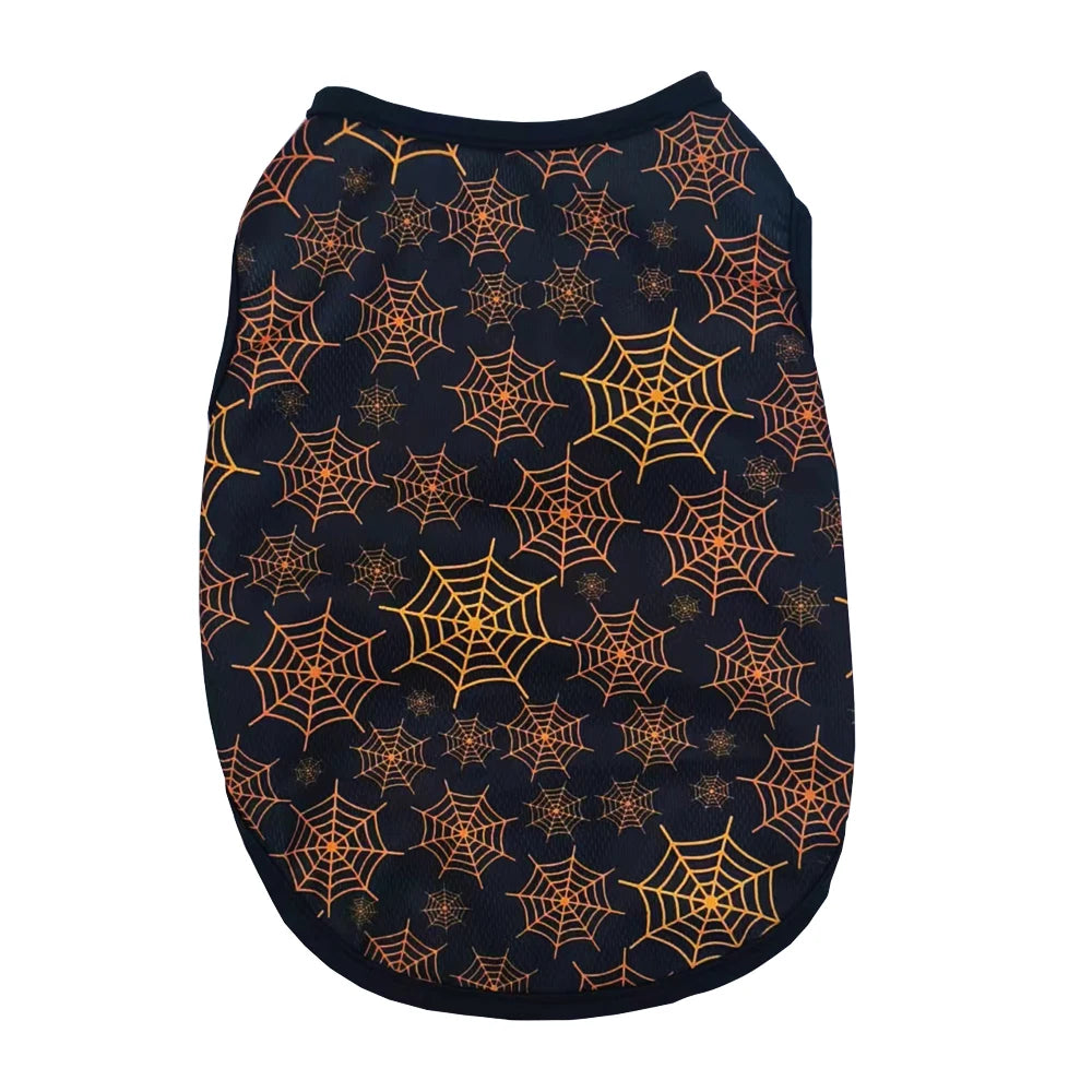 Dog Clothes For Small Medium Dogs Cats Halloween Pumpkin Paw Print Puppy Vest Coat Chihuahua Yorkies Costumes Pet Party Clothing