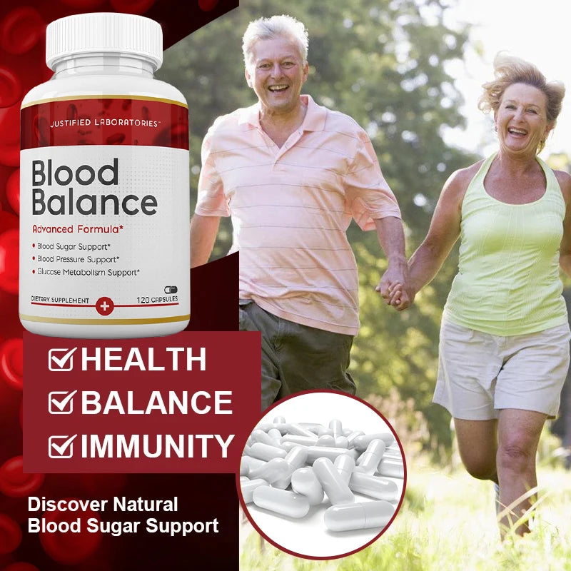 Blood Balancing Supplements - Balance Blood Sugar, Blood Pressure, Heart Health,Glucose Metabolism Support - 120 Capsules