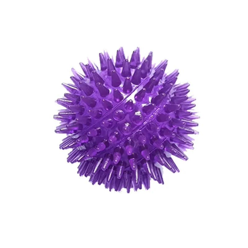 TPR Training Pet Teeth Chewing Toy Pet Dog Toys Puppy Sounding Toy Polka Squeaky Tooth Cleaning Ball for Small and Medium Dogs