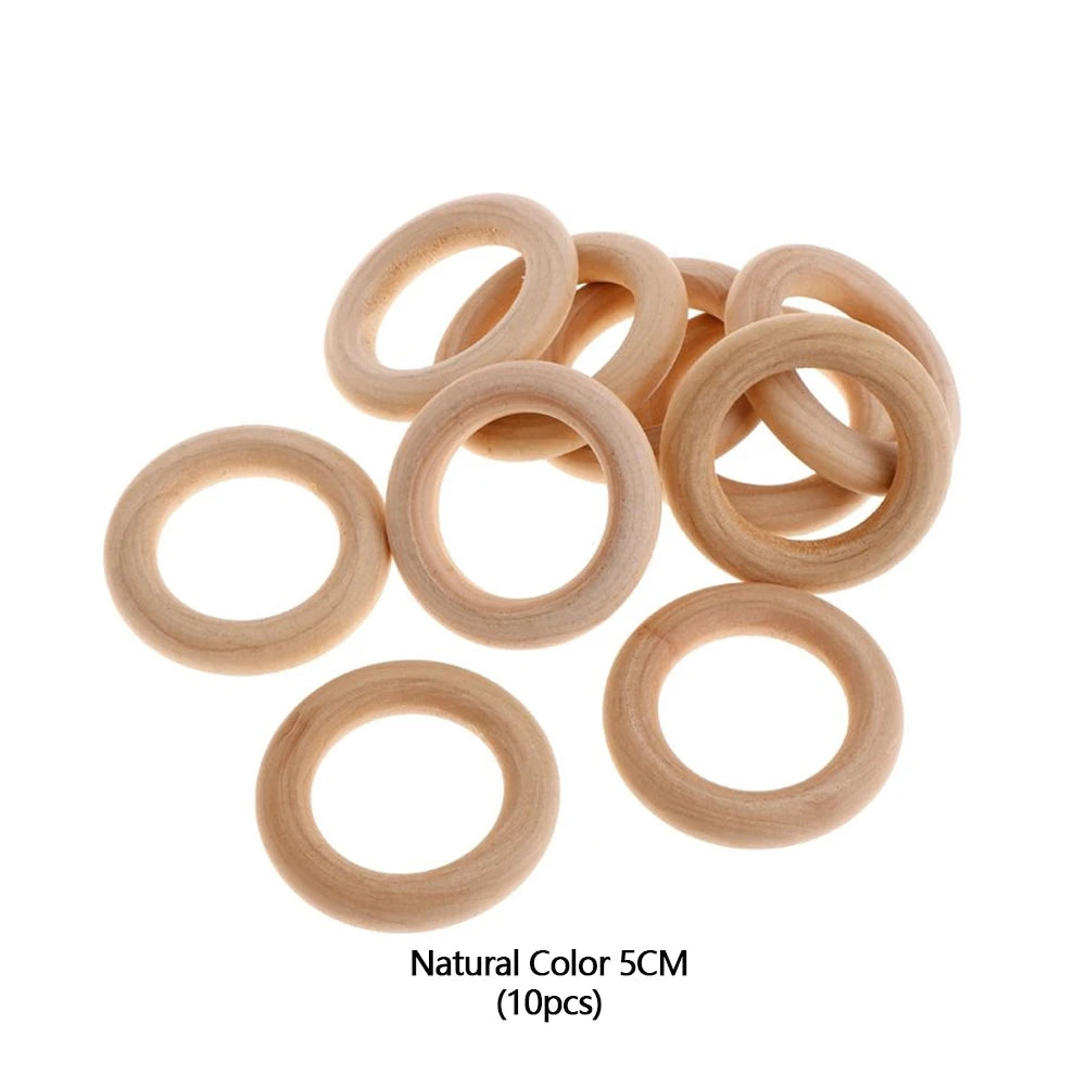 10Pcs Pet Bird Parrot Intelligence Toys Natural Wooden Ring Parrot Training Toy Chew Bite Toys For Budgies Parakeet Growth Toy