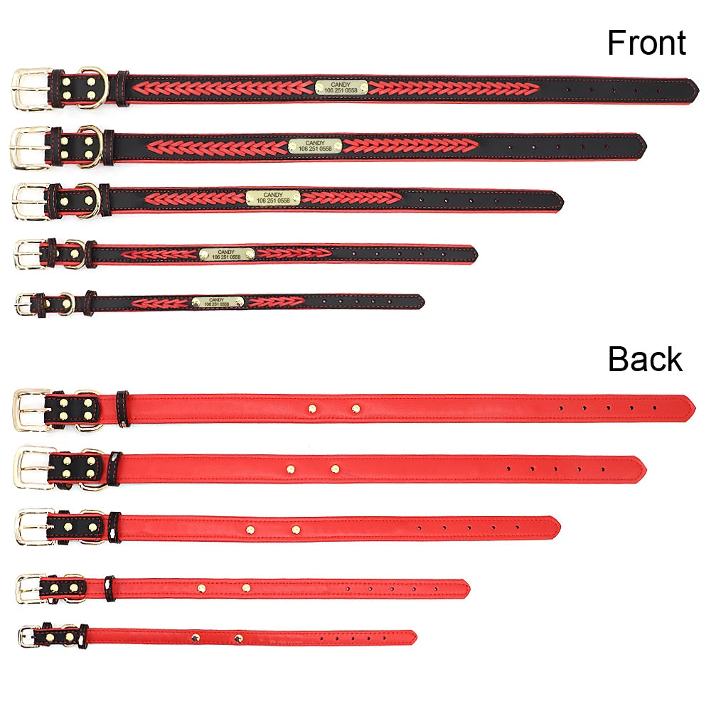 Personalized Dog Collar Custom Pet Puppy Nameplate Collars Free Engraved ID Tag Adjustable For Small Medium Large Dogs Chihuahua