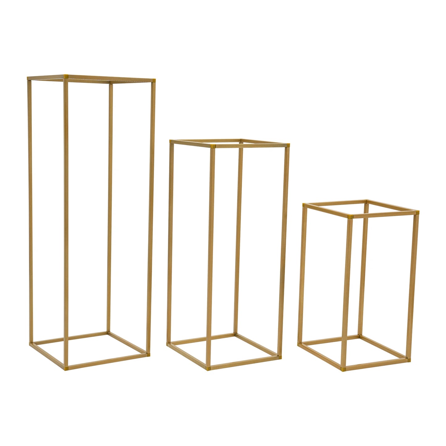12 PCS Metal Flower Stand, Wedding Centerpieces, Pillar Rectangular Geometric Flower Rack for Event Party Decor