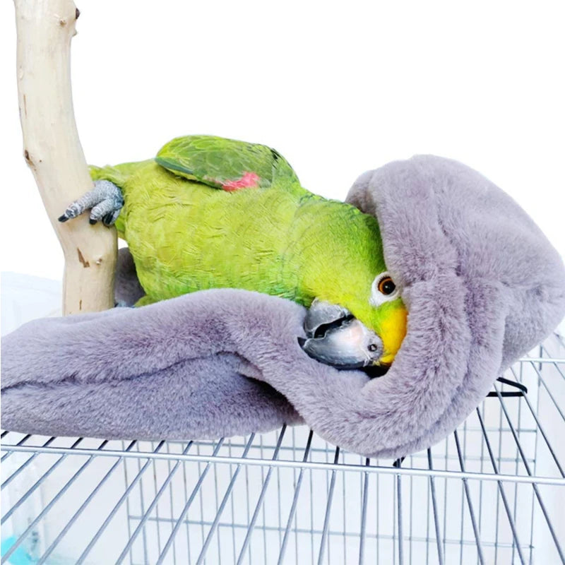 Winter Warm Bird Shawl Nest Corner Parrot Blanket Pet Small Animal Hanging Tent Cage Decoration For Parakeet Lovebird Cockatiel