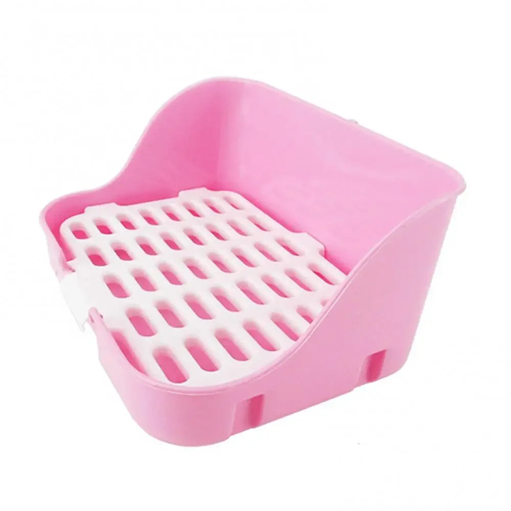 Small Pets Hamster Rabbit Toilet Potty Trainer Fixable Cage Tray for Small Animals hamster accessories  rabbit accessories pet