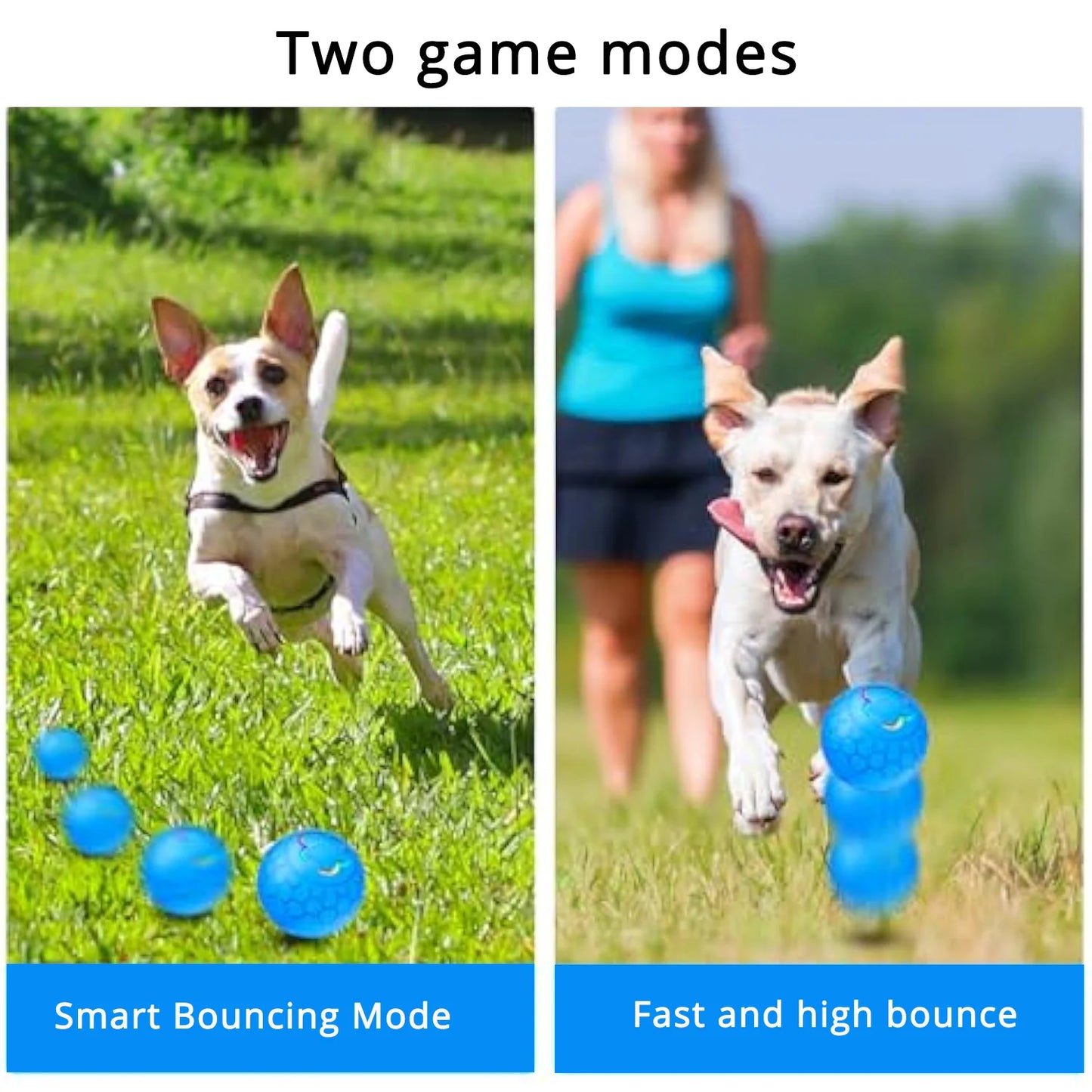 Electric Interactive Dog Ball Toys With Led Lilght Automatic Moving Smart Ball Dog Color Changing Bouncing Rotating Pet Products
