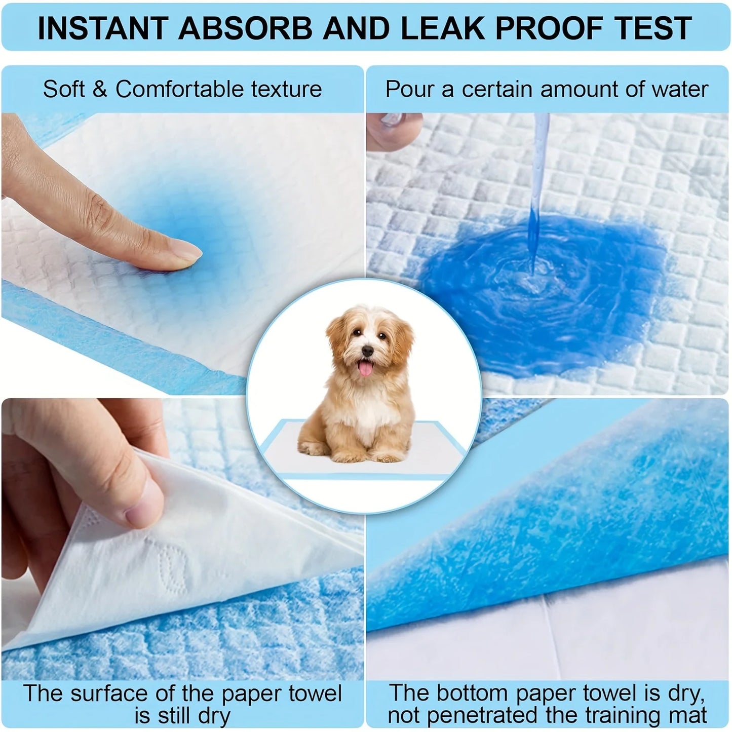 100pcs/200pcs pet diapers, dog thickened urine pads, dog diapers, pet products; Dog education device hygiene training, used for