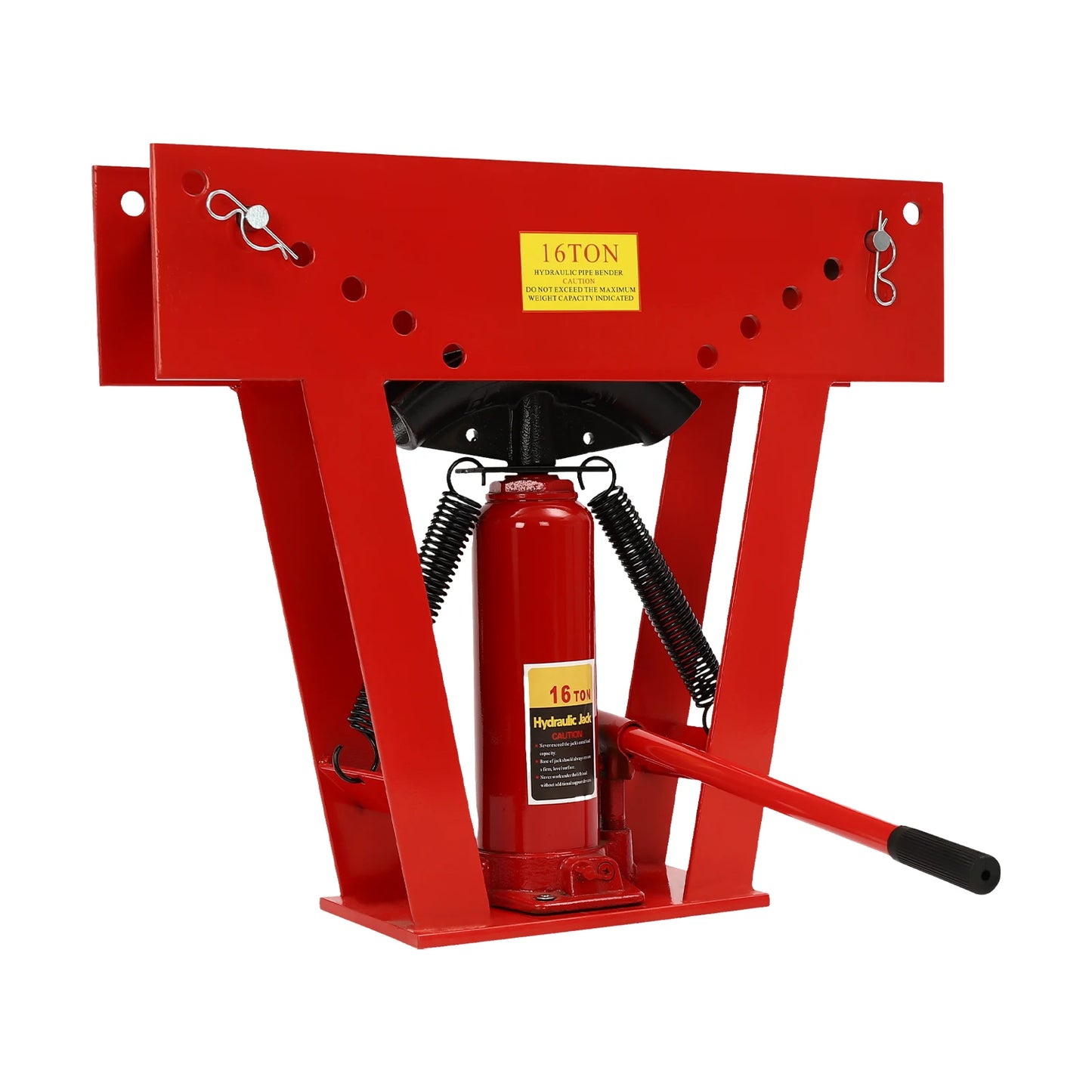 16 Ton Hydraulic Pipe Tube Bender Manual Heavy-Duty Pipe Bending Machine Red/Blue