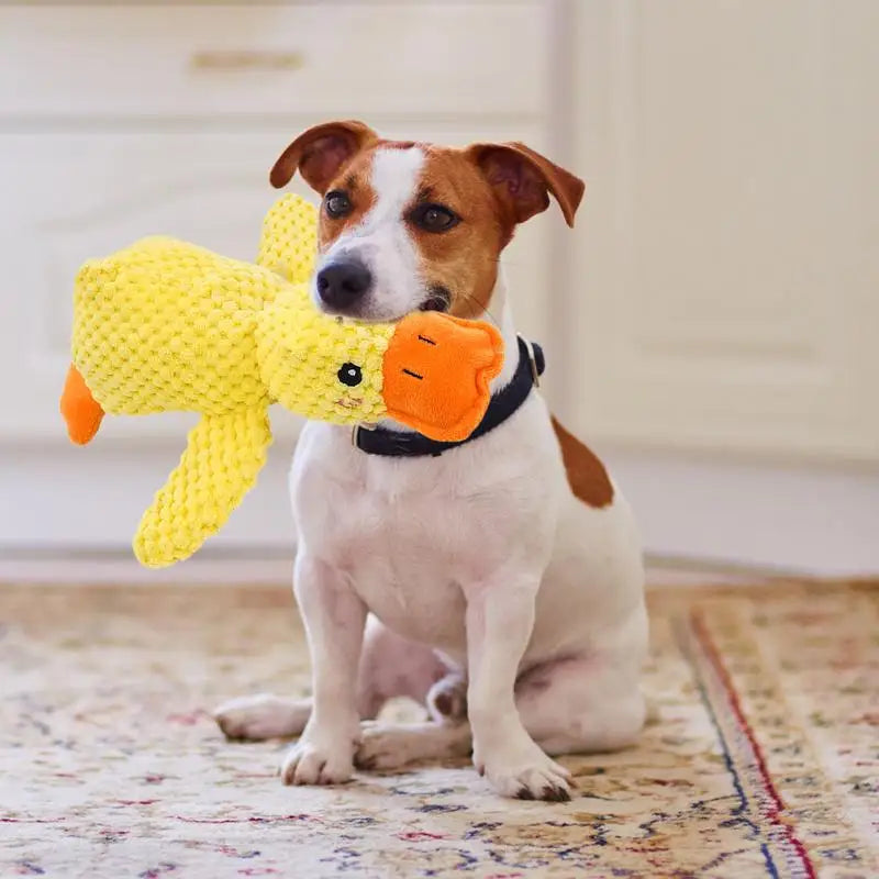 bite resistant Dog toy plush companion sleeping duck teeth grinding sound relief duck sound toy teething dog toys