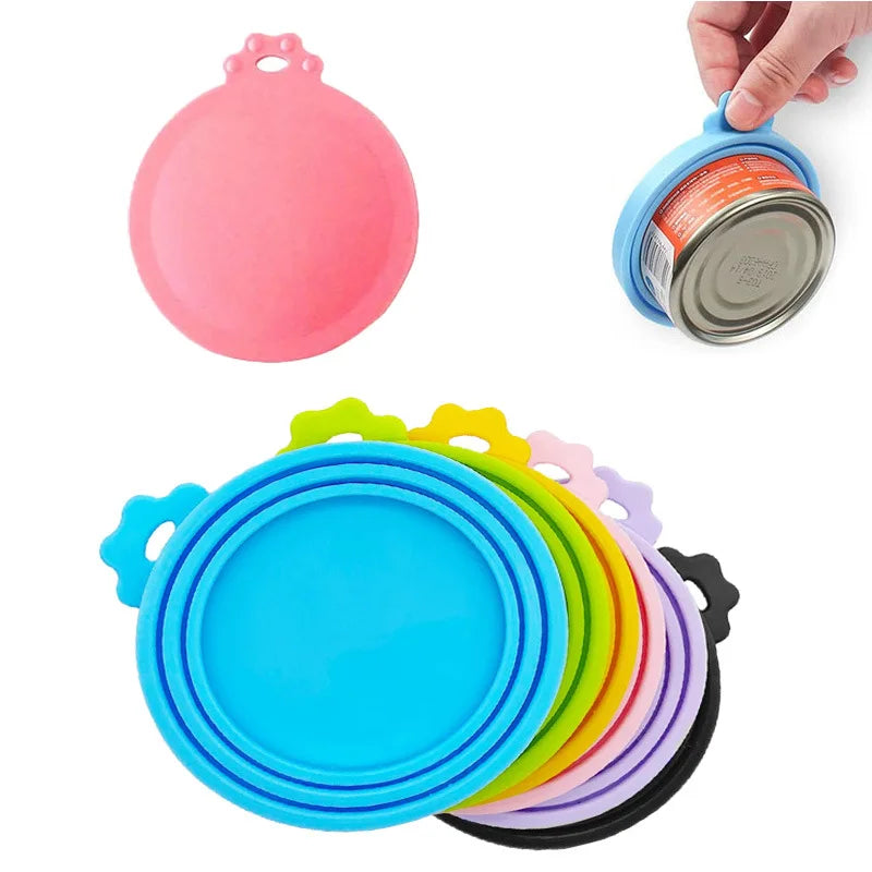 Silicone Canned Lid Sealed Feeders Food Can Lid For Puppy Dog Cat Storage Top Cap Reusable Cover Lid Health Pet Daily Supplies