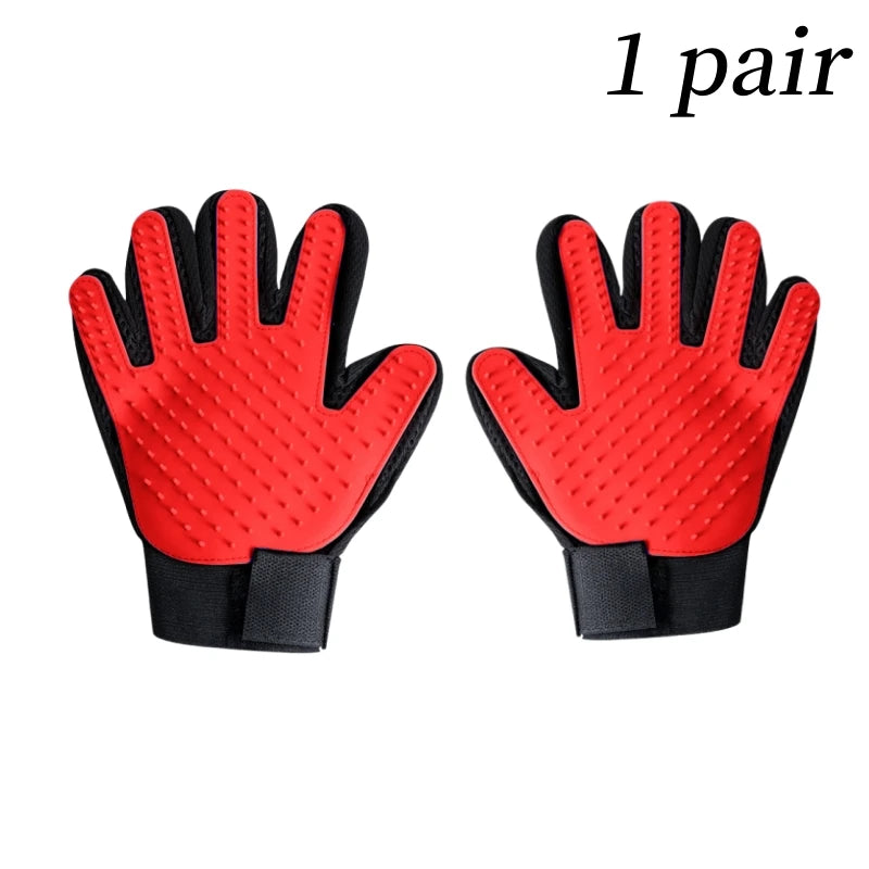 Rubber Pet Glove Cat Grooming Glove Dog Cat Hair Combs Pet Bath deShedding Tools Glove Massage Grooming Clean Dogs Cats Supplies