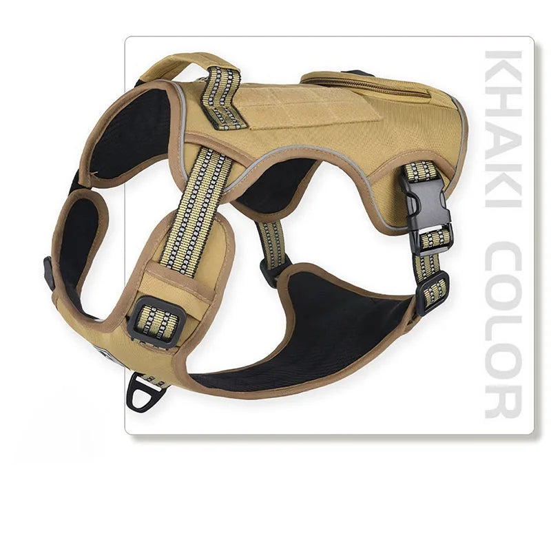 Dog Leash Tactical Dog Chest And Back Large Dog Pet Chest And Back Strap Explosion-Proof Charging Dog Traction Rope