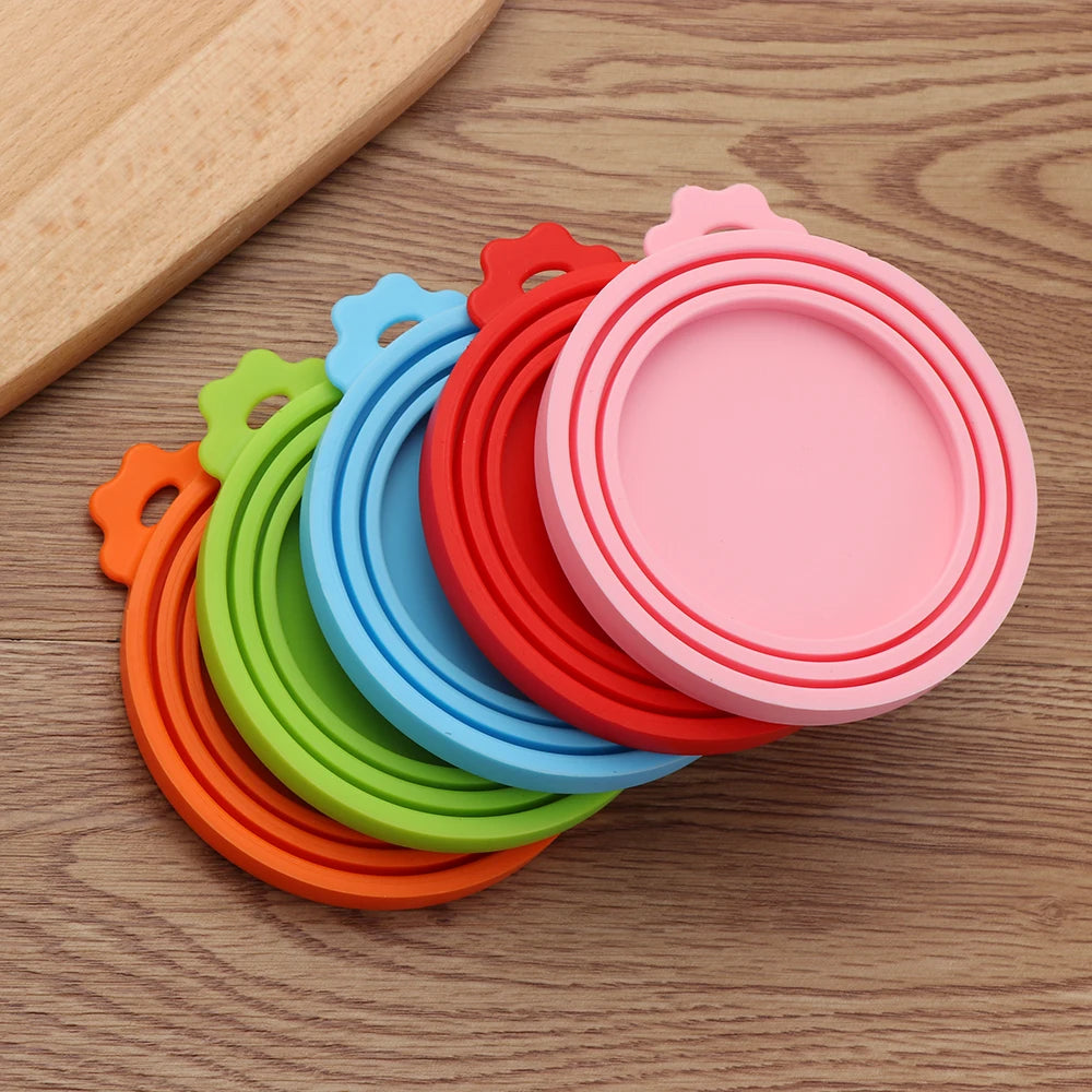 Silicone Canned Lid Sealed Feeders Food Can Lid For Puppy Dog Cat Storage Top Cap Reusable Cover Lid Health Pet Daily Supplies