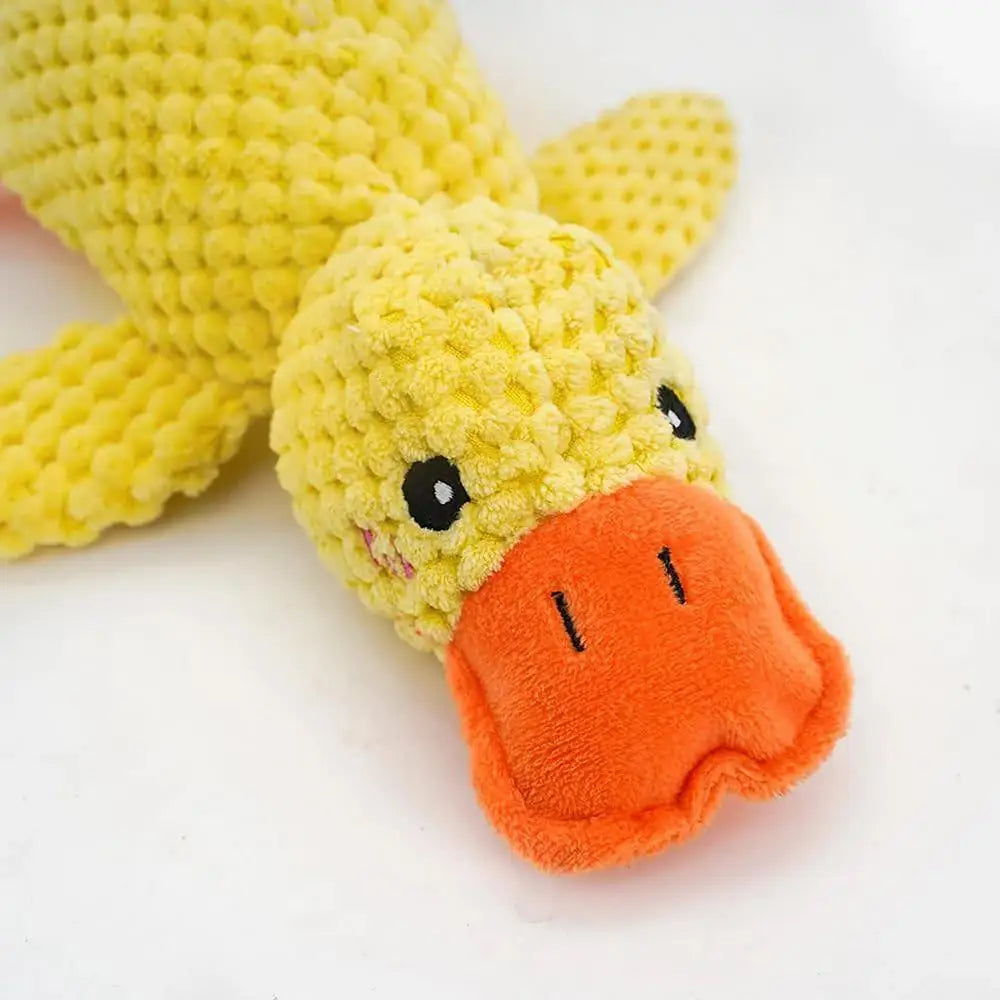 bite resistant Dog toy plush companion sleeping duck teeth grinding sound relief duck sound toy teething dog toys