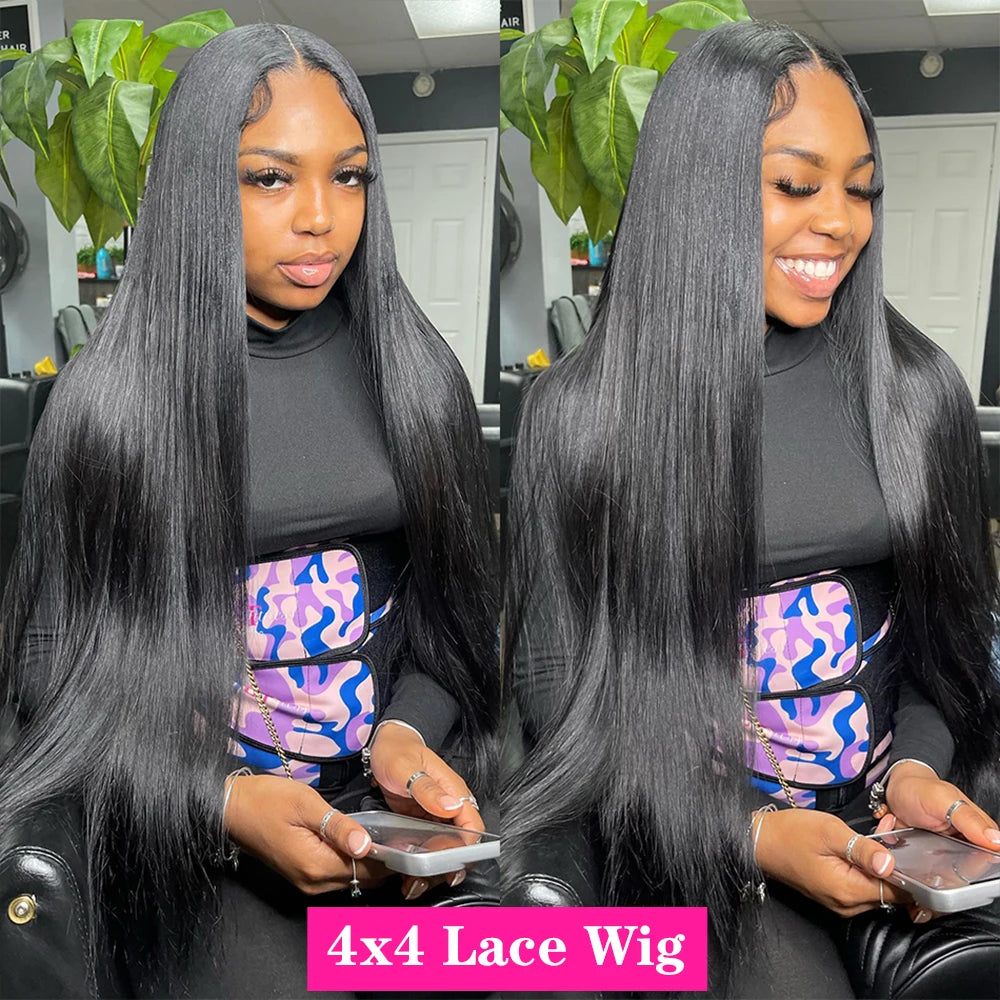 Smooth Straight Human Hair Lace Frontal Wig Straight 13x4 13x6 360 Full Lace Front Wigs Human Hair Brazilian Remy Hair 200%