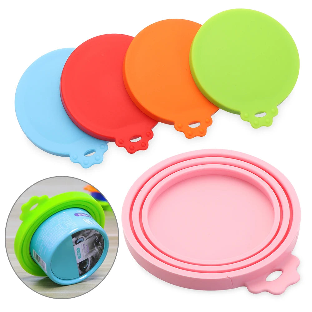 Silicone Canned Lid Sealed Feeders Food Can Lid For Puppy Dog Cat Storage Top Cap Reusable Cover Lid Health Pet Daily Supplies