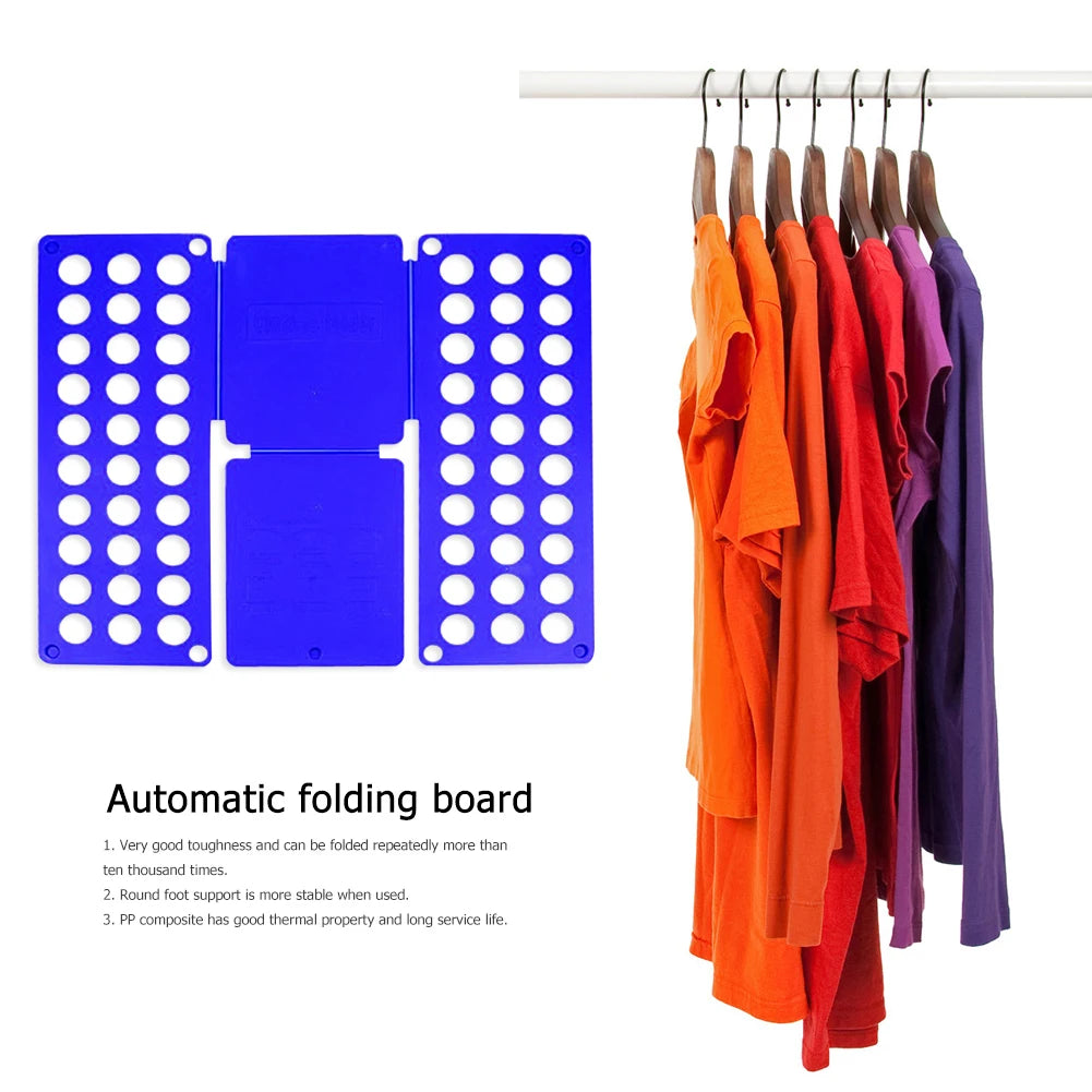 Quick Clothes Plastic Folding Board Household T Shirts Adult Kids Adjustable Cloth Holder Organziers for Home Quick Storage Tool