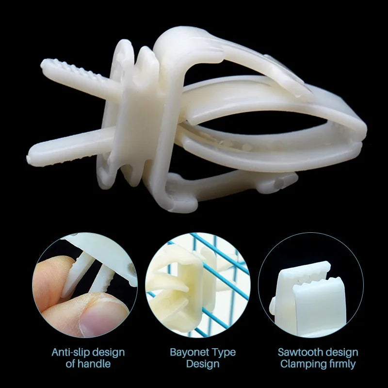 Pet Bird Food Clip Parrot Fruit Vegetables Holder Durable Plastic Clip Cuttlefish Bone Feeder Device Clamp Bird Cage Accessories