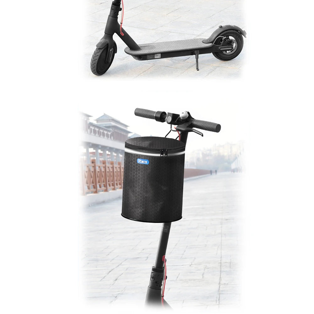 Bicycle Front Basket Bag Pet Dog Bag Detachable Waterproof Cover Basket MTB Cycling Handlebar Tube Hanging Fold Baggage Bag