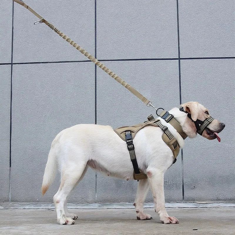 Dog Leash Tactical Dog Chest And Back Large Dog Pet Chest And Back Strap Explosion-Proof Charging Dog Traction Rope