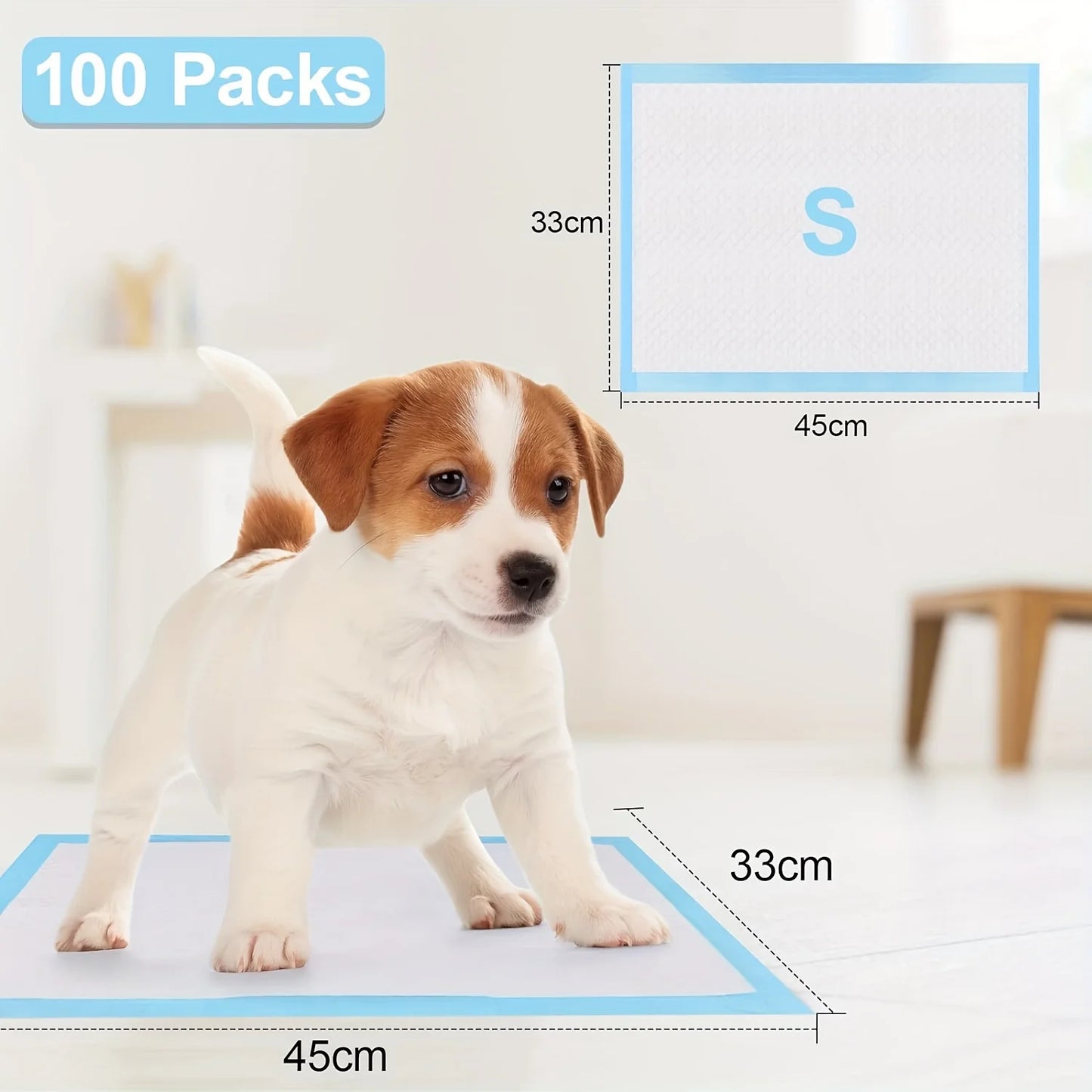 100pcs/200pcs pet diapers, dog thickened urine pads, dog diapers, pet products; Dog education device hygiene training, used for