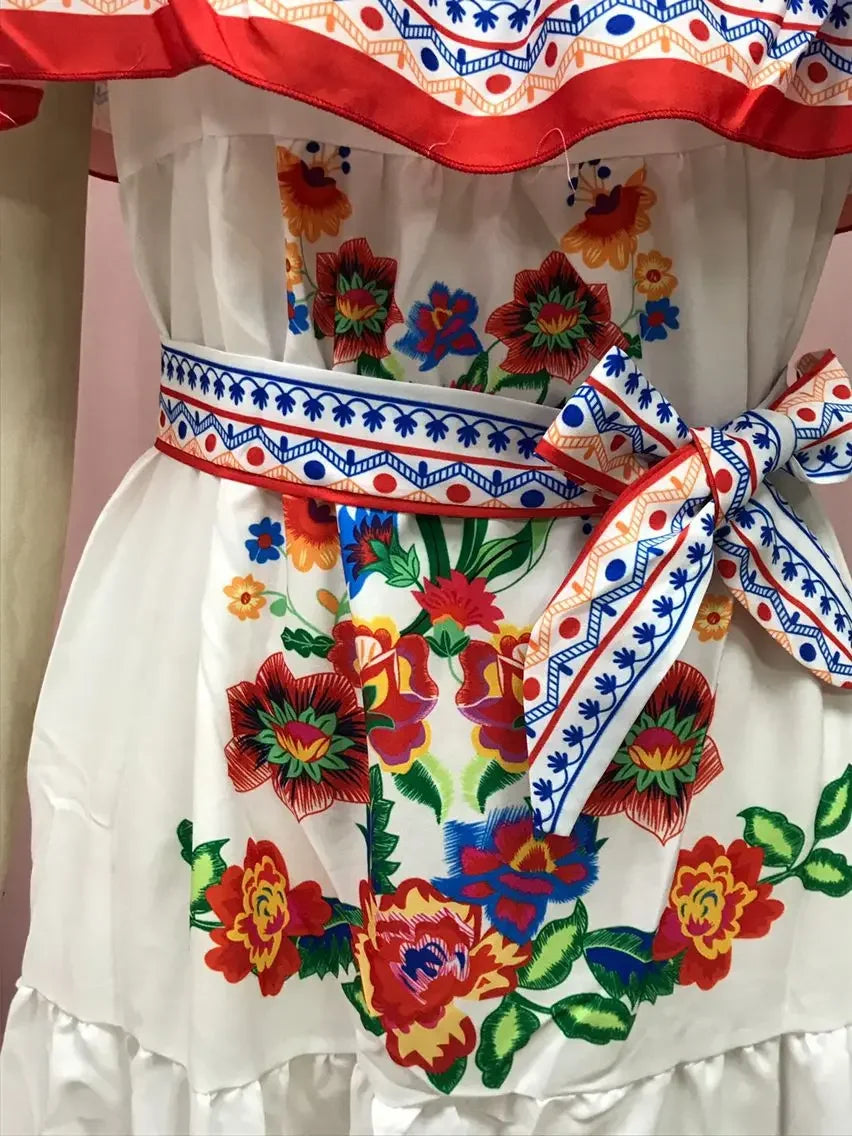 Amazon Off-shoulder Printing Long Dress New Arrival European American Foreign Trade Spring Summer Season Women Fashion