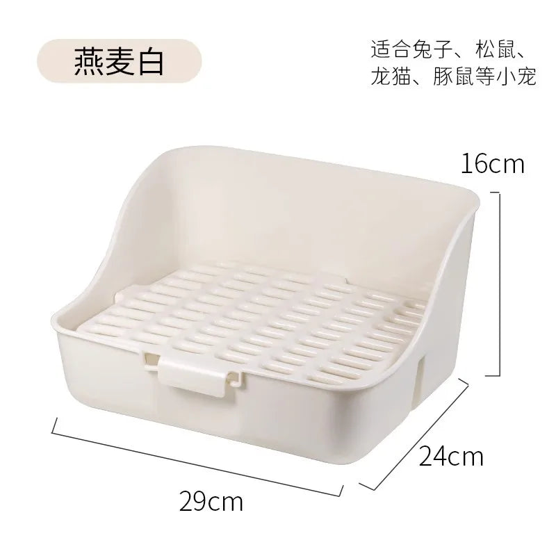 Small Pets Hamster Rabbit Toilet Potty Trainer Fixable Cage Tray for Small Animals hamster accessories  rabbit accessories pet