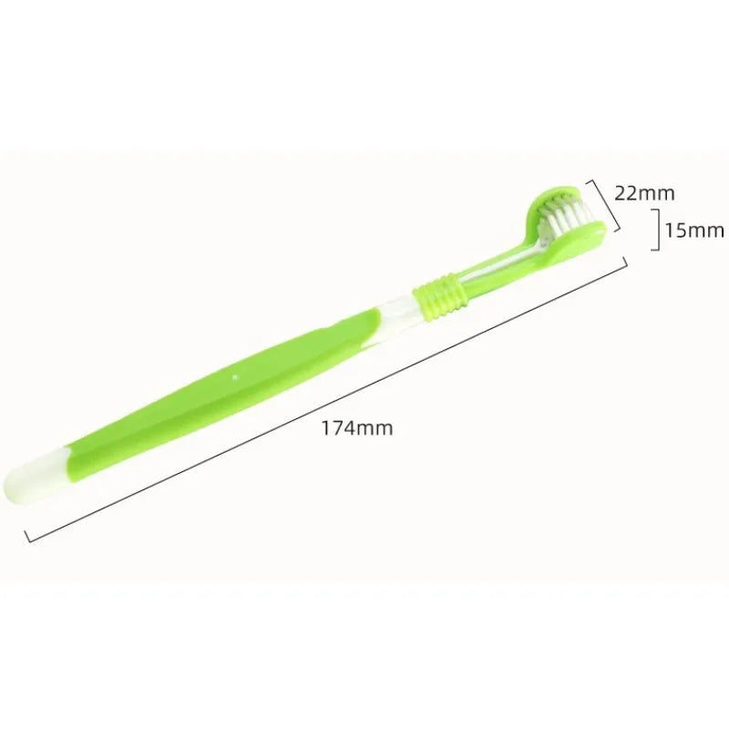 Dog Toothbrush Three Sided Pet Toothbrush Dog Teeth Cleaning Soft Hair Teeth Brush for Dogs Cat Mouth Cleaning Pet Products