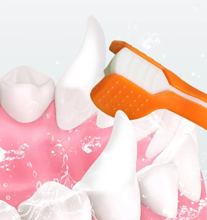 Dog Toothbrush Three Sided Pet Toothbrush Dog Teeth Cleaning Soft Hair Teeth Brush for Dogs Cat Mouth Cleaning Pet Products