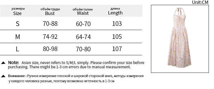 Townlike Waist Wrap Print A-line Elegant Midi Long Dress Women Halter 2024 Spring Summer Dress Backless Sexy Party Dresses