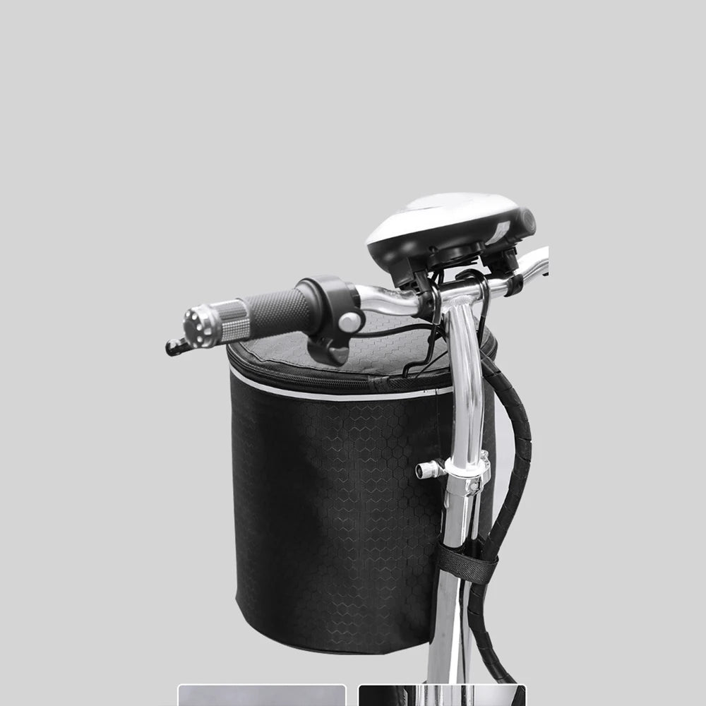 Bicycle Front Basket Bag Pet Dog Bag Detachable Waterproof Cover Basket MTB Cycling Handlebar Tube Hanging Fold Baggage Bag