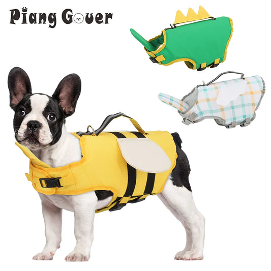 Dog Life Jacket Summer Animal Shape Small Bee Medium Small Big Dogs Vest Swimsuit Pet Swim Suit