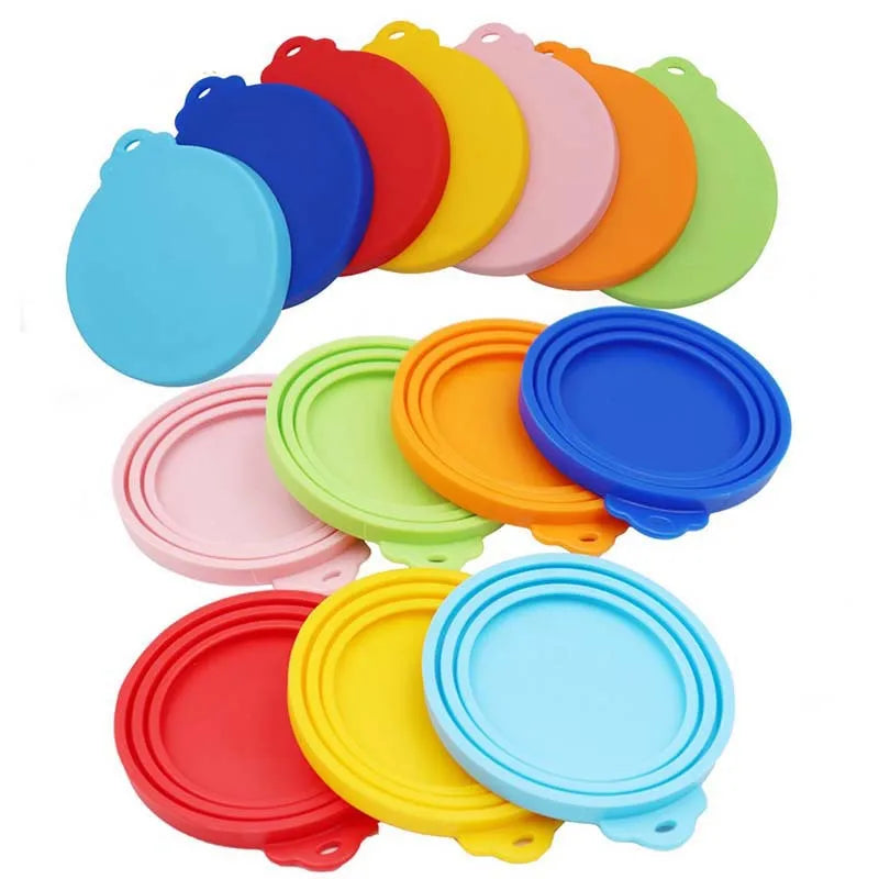 Silicone Canned Lid Sealed Feeders Food Can Lid For Puppy Dog Cat Storage Top Cap Reusable Cover Lid Health Pet Daily Supplies